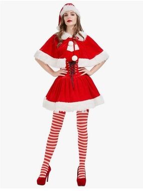 Sexy Ms. Claus  Costume , Women Size Small,Cosplay Dress with Shawl